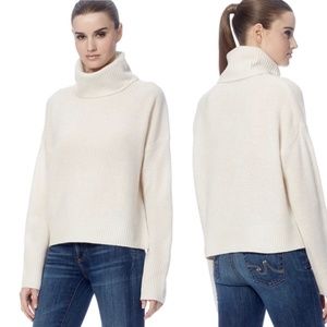 360 CASHMERE Raelynn Ivory Cream Turtleneck Sweater -EUC! - XS